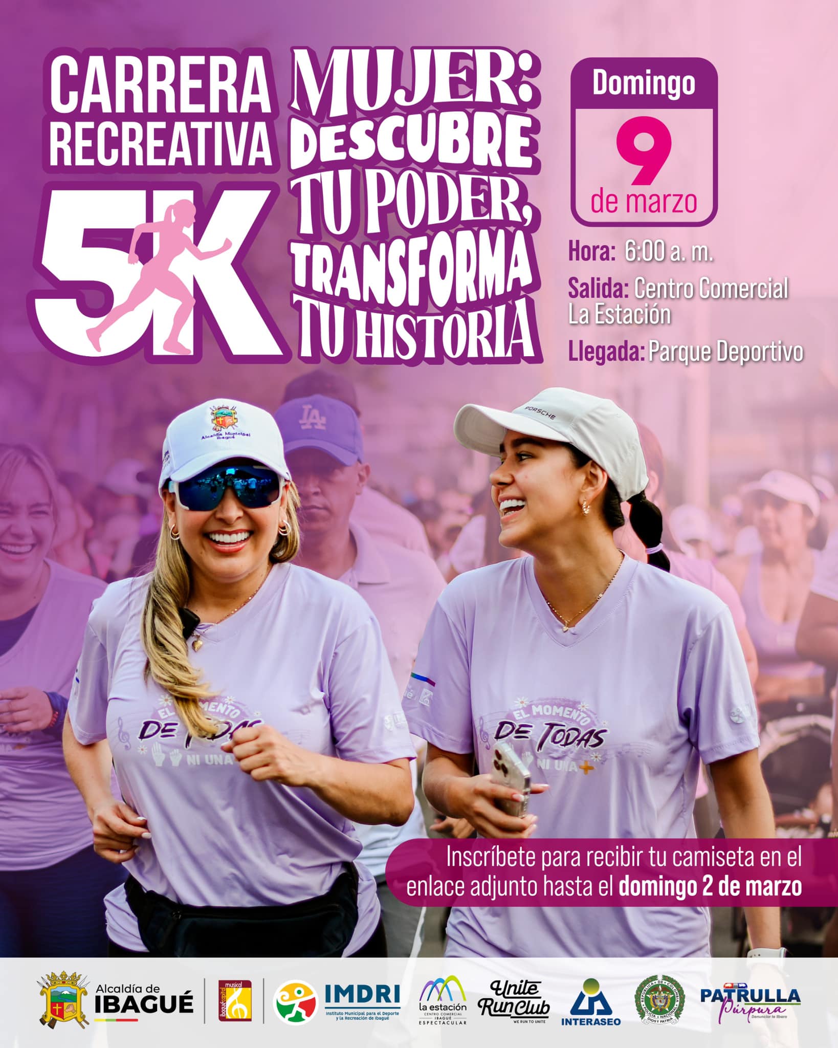 Estos serán los cierres viales para la carrera 5K del Día de la Mujer este domingo