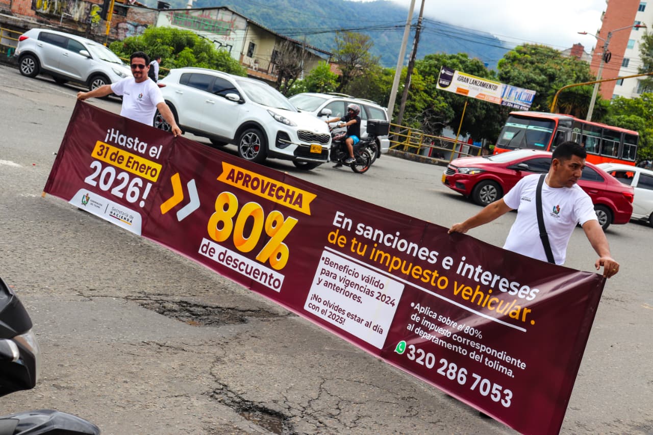 La ‘Ruta Cero Deudas’ llegó a la 60 con Quinta de Ibagué para impulsar el 80% de descuento en el impuesto vehicular